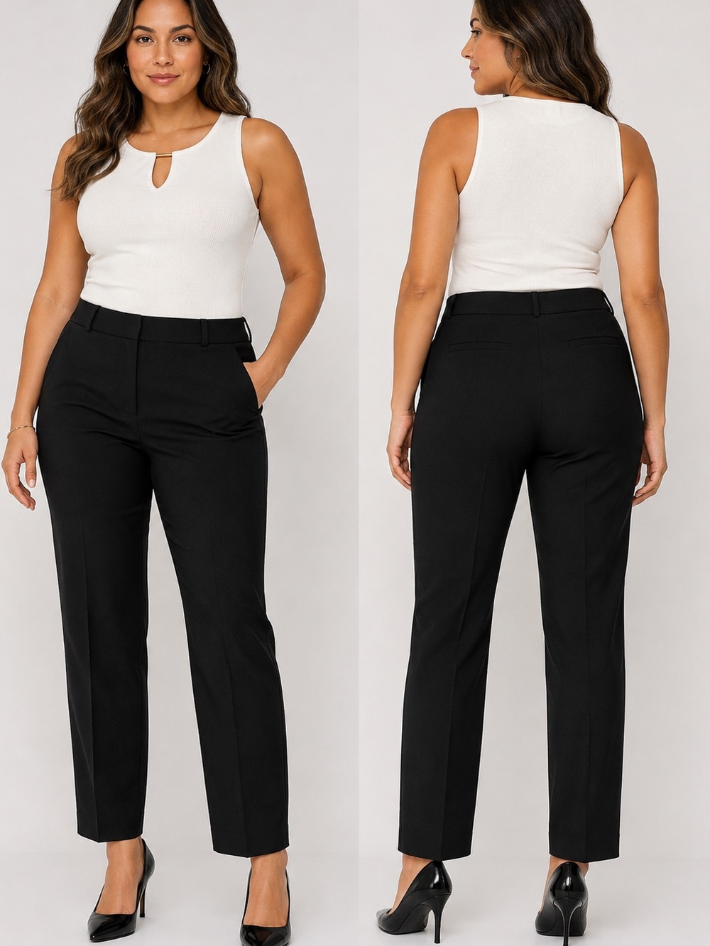 Banana Republic Ryan Classic Black Tailored mid rise Women's Pants Sz 10 new NWT